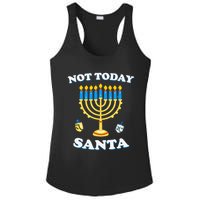 Funny Hanukkah Not Today Santa Jewish Chanukah Ladies PosiCharge Competitor Racerback Tank