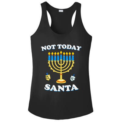 Funny Hanukkah Not Today Santa Jewish Chanukah Ladies PosiCharge Competitor Racerback Tank