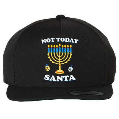 Funny Hanukkah Not Today Santa Jewish Chanukah Wool Snapback Cap