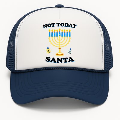 Funny Hanukkah Not Today Santa Jewish Chanukah Trucker Hat