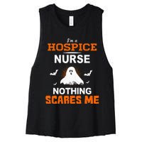 Funny Hospice Nurse Halloween ER RN Nursing Gift Women's Racerback Cropped Tank