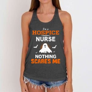 Funny Hospice Nurse Halloween ER RN Nursing Gift Women's Knotted Racerback Tank