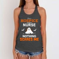 Funny Hospice Nurse Halloween ER RN Nursing Gift Women's Knotted Racerback Tank