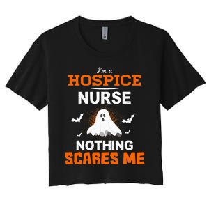 Funny Hospice Nurse Halloween ER RN Nursing Gift Women's Crop Top Tee