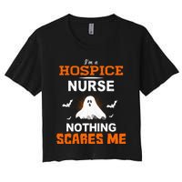 Funny Hospice Nurse Halloween ER RN Nursing Gift Women's Crop Top Tee