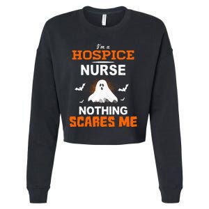 Funny Hospice Nurse Halloween ER RN Nursing Gift Cropped Pullover Crew