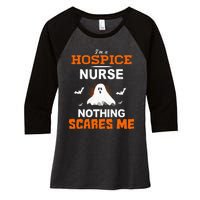 Funny Hospice Nurse Halloween ER RN Nursing Gift Women's Tri-Blend 3/4-Sleeve Raglan Shirt