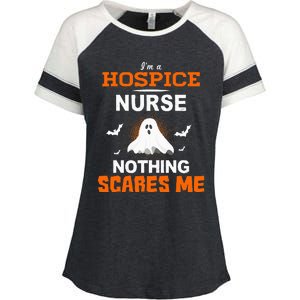 Funny Hospice Nurse Halloween ER RN Nursing Gift Enza Ladies Jersey Colorblock Tee