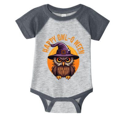 Funny Halloween Owl Design Happy Owloween For Bird Lovers Infant Baby Jersey Bodysuit