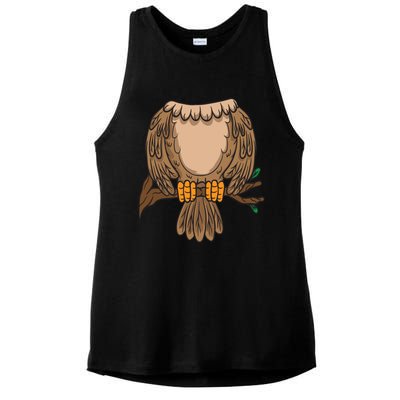 Funny Headless Owl Halloween Night Bird Costume Easy Outfit Ladies PosiCharge Tri-Blend Wicking Tank