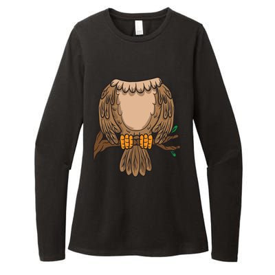 Funny Headless Owl Halloween Night Bird Costume Easy Outfit Womens CVC Long Sleeve Shirt