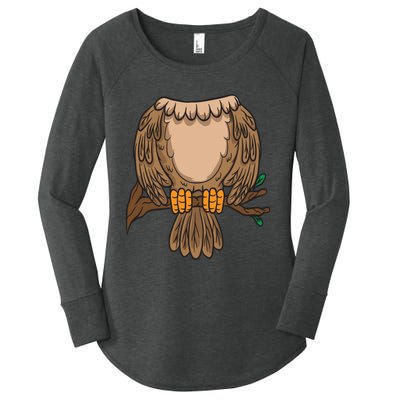 Funny Headless Owl Halloween Night Bird Costume Easy Outfit Women's Perfect Tri Tunic Long Sleeve Shirt