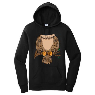 Funny Headless Owl Halloween Night Bird Costume Easy Outfit Women's Pullover Hoodie