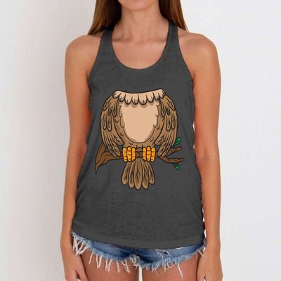 Funny Headless Owl Halloween Night Bird Costume Easy Outfit Women's Knotted Racerback Tank