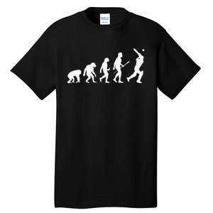 Funny History of Cricket Lover Gifts Evolution Of Cricket Tall T-Shirt