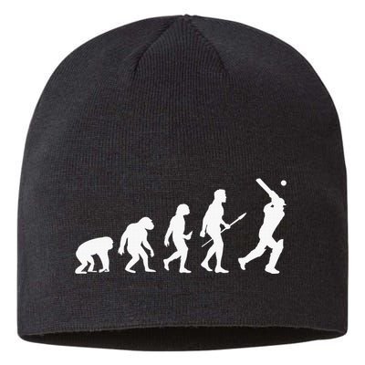 Funny History of Cricket Lover Gifts Evolution Of Cricket Sustainable Beanie