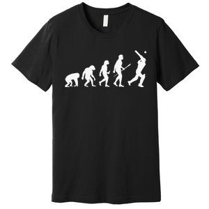 Funny History of Cricket Lover Gifts Evolution Of Cricket Premium T-Shirt