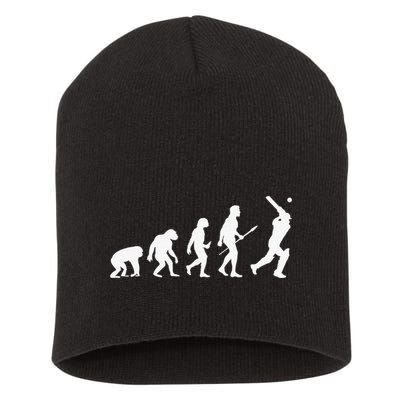 Funny History of Cricket Lover Gifts Evolution Of Cricket Short Acrylic Beanie