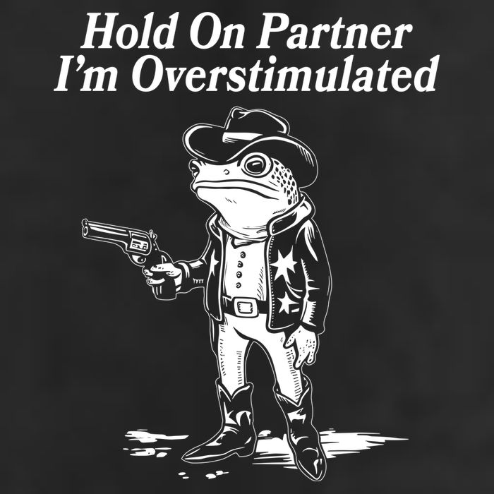 Funny Hold On Partner Im Overstimulated Western Cowboy Frog Toad 11oz C Handle Ceramic Mug