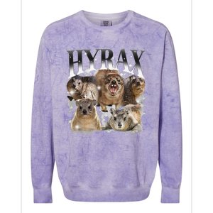 Funny Hyrax Oddly Specific Meme Animal For Family Colorblast Crewneck Sweatshirt