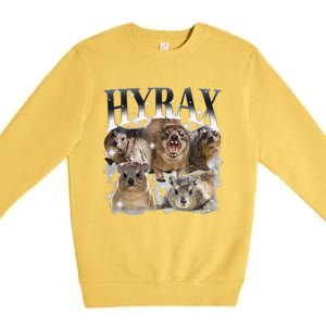 Funny Hyrax Oddly Specific Meme Animal For Family Premium Crewneck Sweatshirt