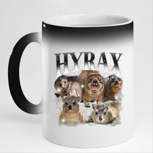 Funny Hyrax Oddly Specific Meme Animal For Family 11oz Black Color Changing Mug