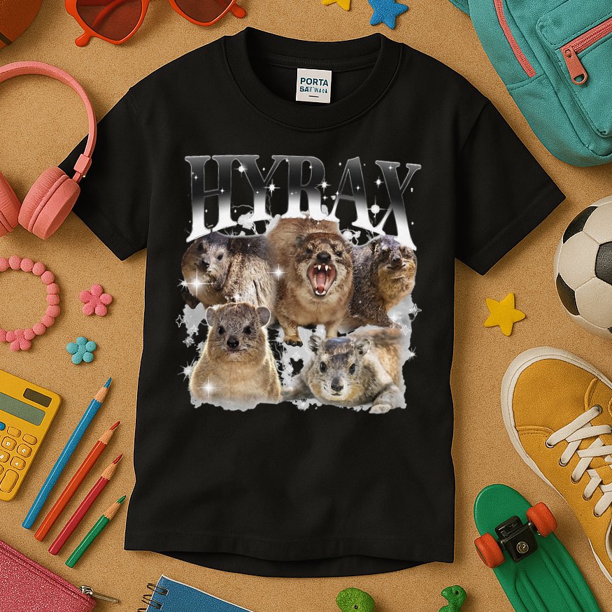 Funny Hyrax Oddly Specific Meme Animal For Family Kids T-Shirt