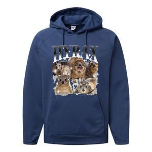 Funny Hyrax Oddly Specific Meme Animal For Family Performance Fleece Hoodie