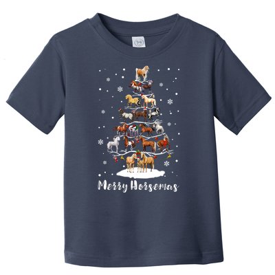 Funny Horse Ornament Tree Light Xmas Toddler T-Shirt