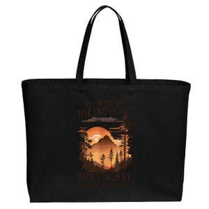 Funny Hiking Out Of Breath Hiking Society Gift For Hiker Cotton Canvas Jumbo Tote