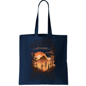 Funny Hiking Out Of Breath Hiking Society Gift For Hiker Tote Bag