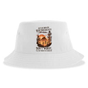 Funny Hiking Out Of Breath Hiking Society Gift For Hiker Sustainable Bucket Hat