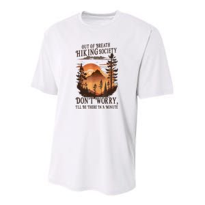 Funny Hiking Out Of Breath Hiking Society Gift For Hiker Youth Performance Sprint T-Shirt