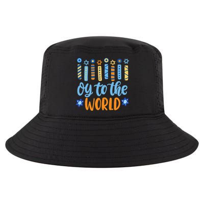 Funny Hanukkah Oy To The World Menorah Cool Comfort Performance Bucket Hat