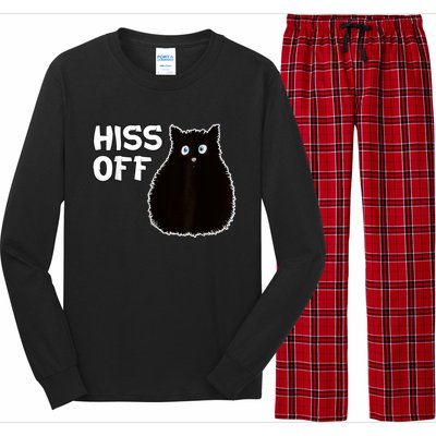 Funny Hiss Off Funny Gift Long Sleeve Pajama Set