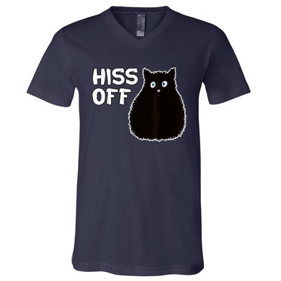 Funny Hiss Off Funny Gift V-Neck T-Shirt