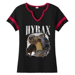 Funny Hyrax Oddly Specific Meme Animal For Family Gift Ladies Halftime Notch Neck Tee