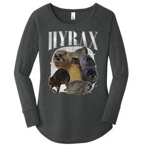 Funny Hyrax Oddly Specific Meme Animal For Family Gift Women's Perfect Tri Tunic Long Sleeve Shirt