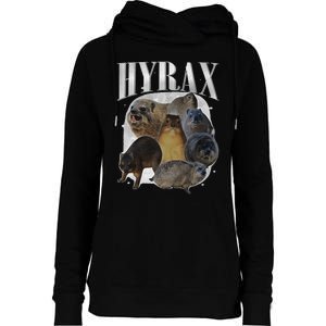 Funny Hyrax Oddly Specific Meme Animal For Family Gift Womens Funnel Neck Pullover Hood