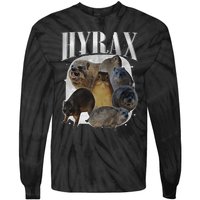 Funny Hyrax Oddly Specific Meme Animal For Family Gift Tie-Dye Long Sleeve Shirt