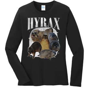 Funny Hyrax Oddly Specific Meme Animal For Family Gift Ladies Long Sleeve Shirt