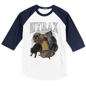 Funny Hyrax Oddly Specific Meme Animal For Family Gift Baseball Sleeve Shirt