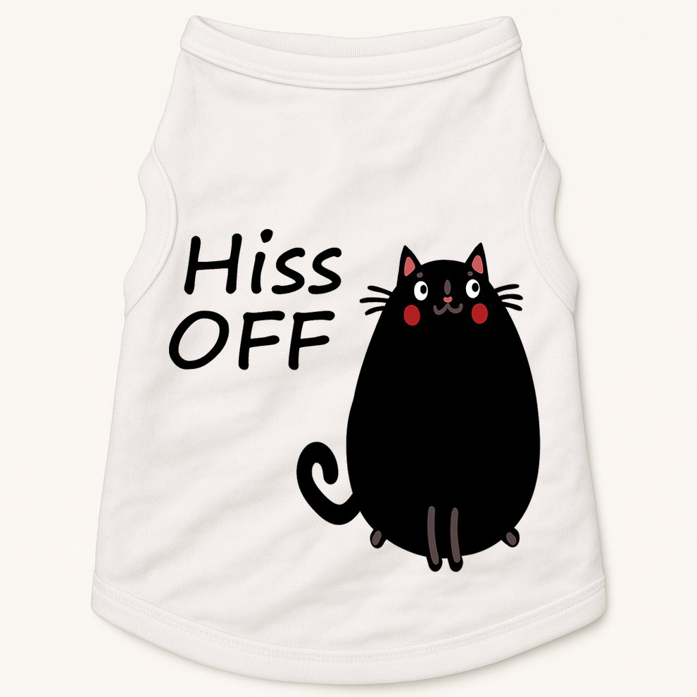 Funny Hiss Off Cat Lovers Quote Doggie Tank