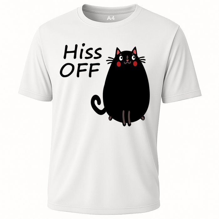 Funny Hiss Off Cat Lovers Quote Cooling Performance Crew T-Shirt