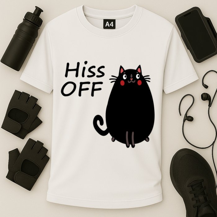 Funny Hiss Off Cat Lovers Quote Cooling Performance Crew T-Shirt
