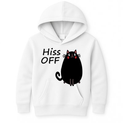 Funny Hiss Off Cat Lovers Quote Kids Hoodie