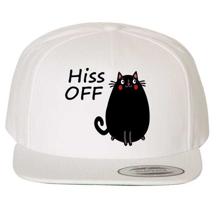 Funny Hiss Off Cat Lovers Quote Wool Snapback Cap