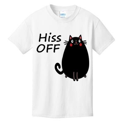 Funny Hiss Off Cat Lovers Quote Kids T-Shirt