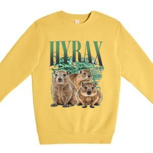 Funny Hyrax Oddly Specific Meme Animal For Family Premium Crewneck Sweatshirt