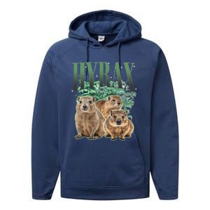 Funny Hyrax Oddly Specific Meme Animal For Family Performance Fleece Hoodie